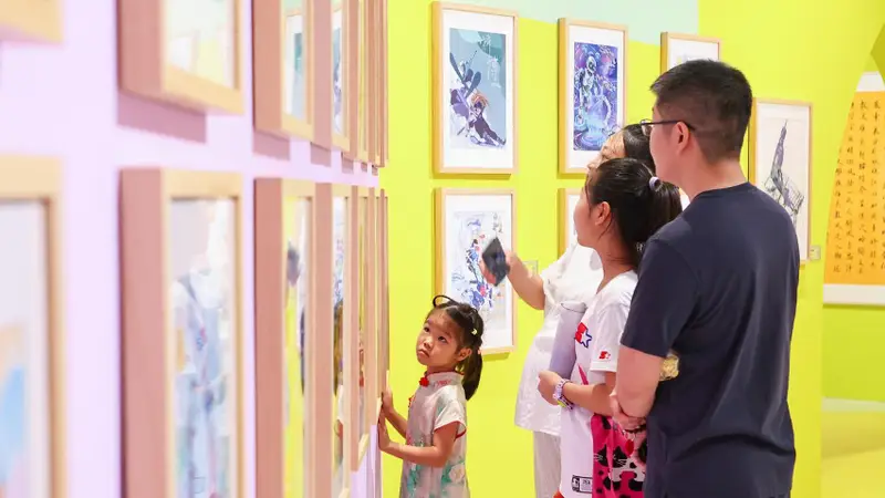 全国少年儿童美术作品展亮相北京奥运博物馆