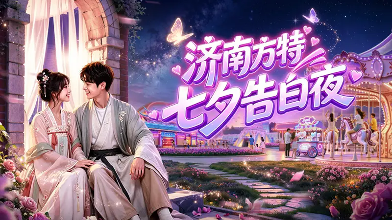 “驸马团”七夕空降,济南方特“情歌告白夜”点亮国风浪漫
