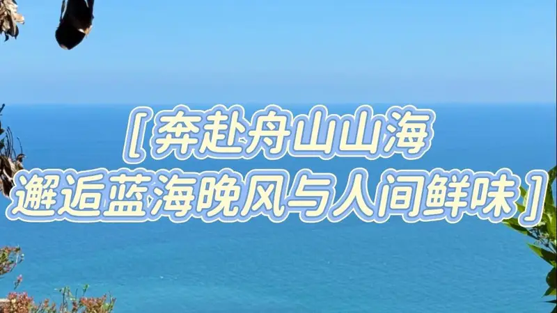 暑期玩转舟山：避开人潮，深度体验海岛风情