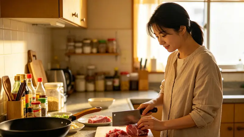肉滑菜脆油麦菜炒肉片这样做