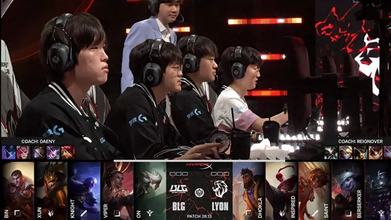 LOL-MSI:Bin纳尔两度单杀,BLG3-0击败LYON晋级胜决