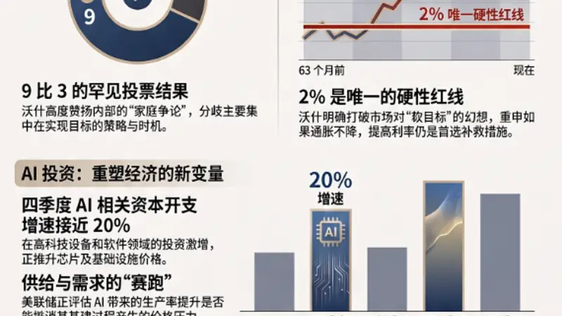 沃什：2%通胀目标不动摇，保持独立性，关注AI变革（附全文）