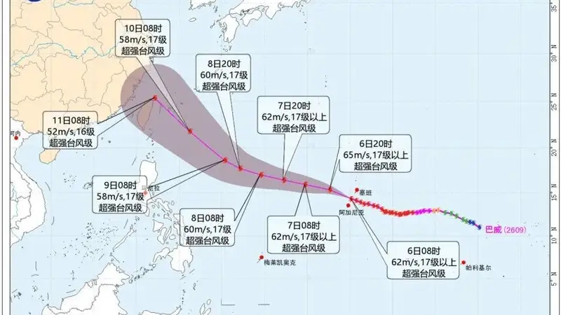 超强台风来袭!“巴威”路径还在调整,可能拐弯直扑华东!17级台风破坏力会有多大?