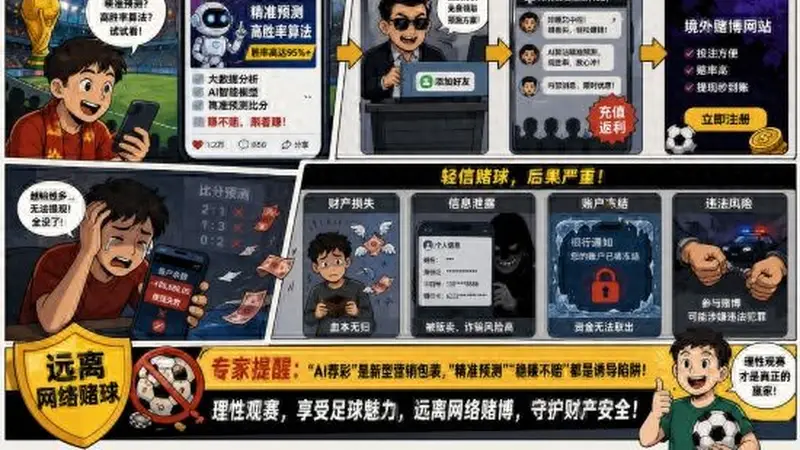 专家提醒“AI荐彩”背后的网络赌球风险