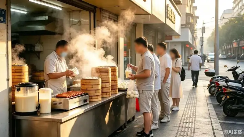现在的早饭有噶句？坛友吐槽：小笼包+豆浆+烤肠就要15块！