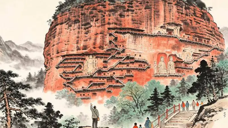 麦积山石窟为什么悬在半空？——栈道上的修行与艺术