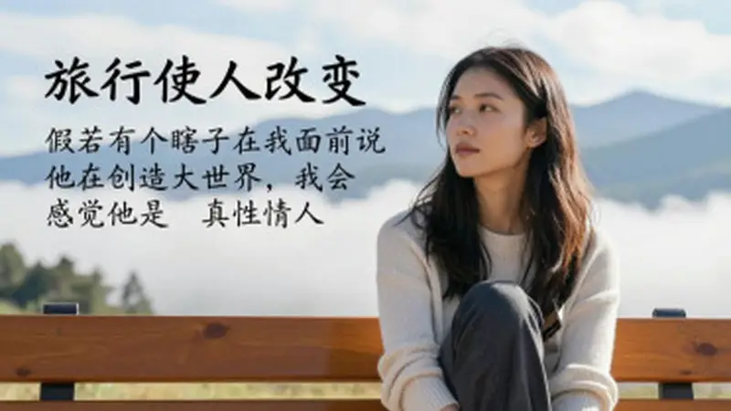 旅行真的能使人改变吗？网友：倘若有个瞎子在我面前说他在创造大世界，我会感觉他是真性情人