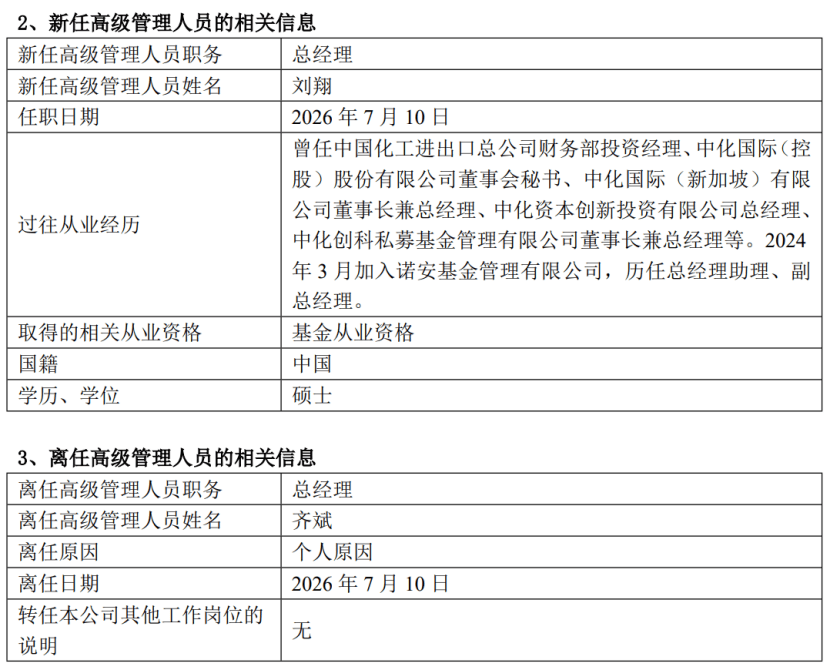 又一公募基金，官宣新总经理