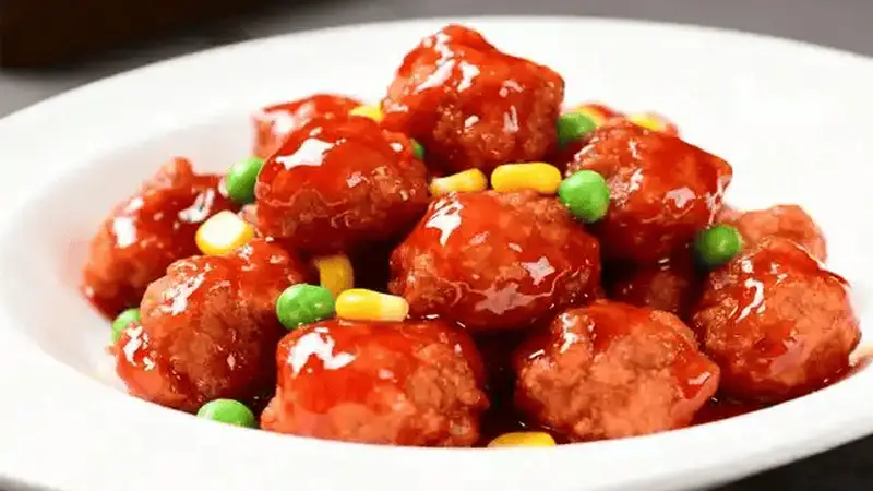 糖醋肉丸,比排骨省事比里脊省钱,酸甜开胃,孩子连汤汁都拌饭吃了