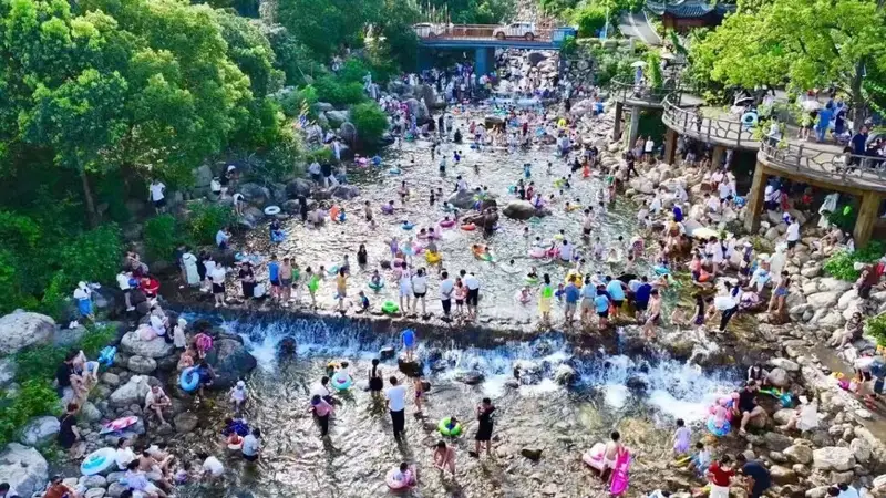 庐山南麓这处零票亲水地 成夏日城市遛娃的文艺好去处
