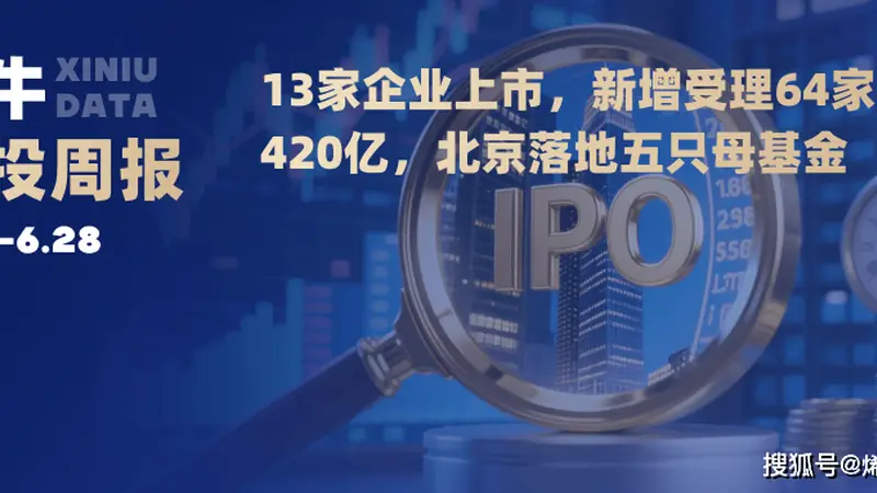 13家企业上市，新增受理64家；420亿，北京落地五只母基金 | 烯牛周报