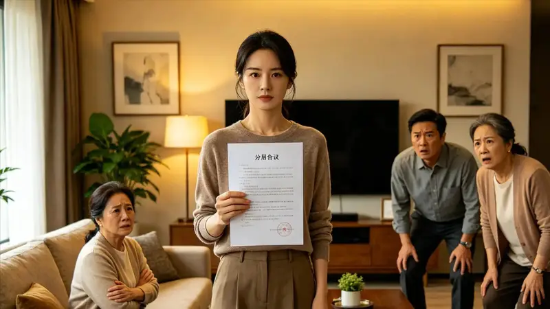 小姑子闹4天不吃饭 丈夫全家逼我交出年终分红我拿出分居协议