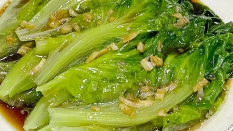 五分钟成就家常美味，蚝油生菜留存青菜水灵清甜