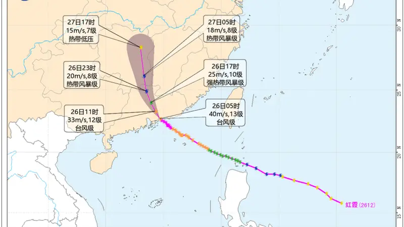多预警齐发！台风“红霞”已登陆，多地将有大风暴雨