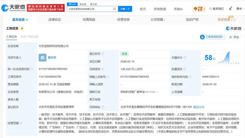 古城新生力汇聚 北京逆矩阵科技获股东增资拓展AI业务边界